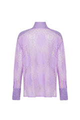 LILAC FOILED LACE SHIRT