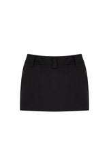 LOW WAIST BLACK MINI SKIRT