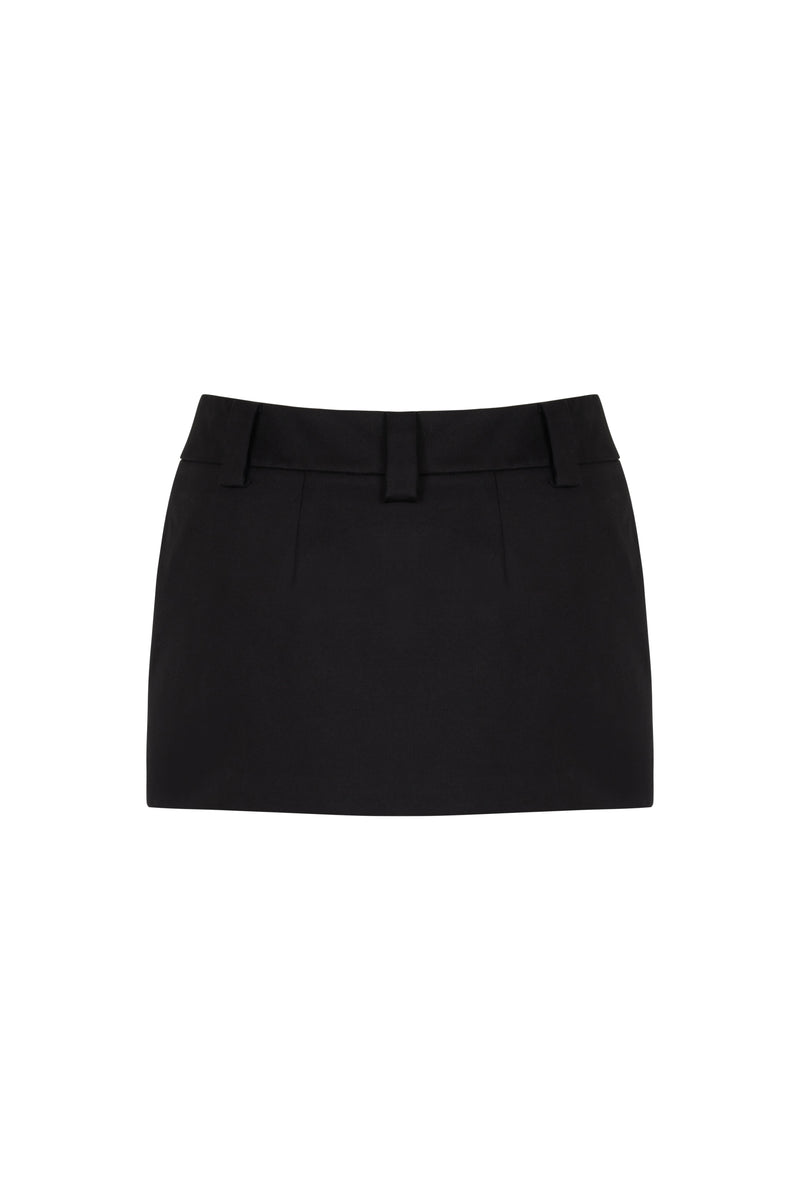 LOW WAIST BLACK MINI SKIRT