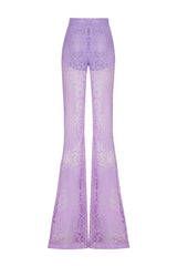 LILAC FOILED LACE TROUSERS