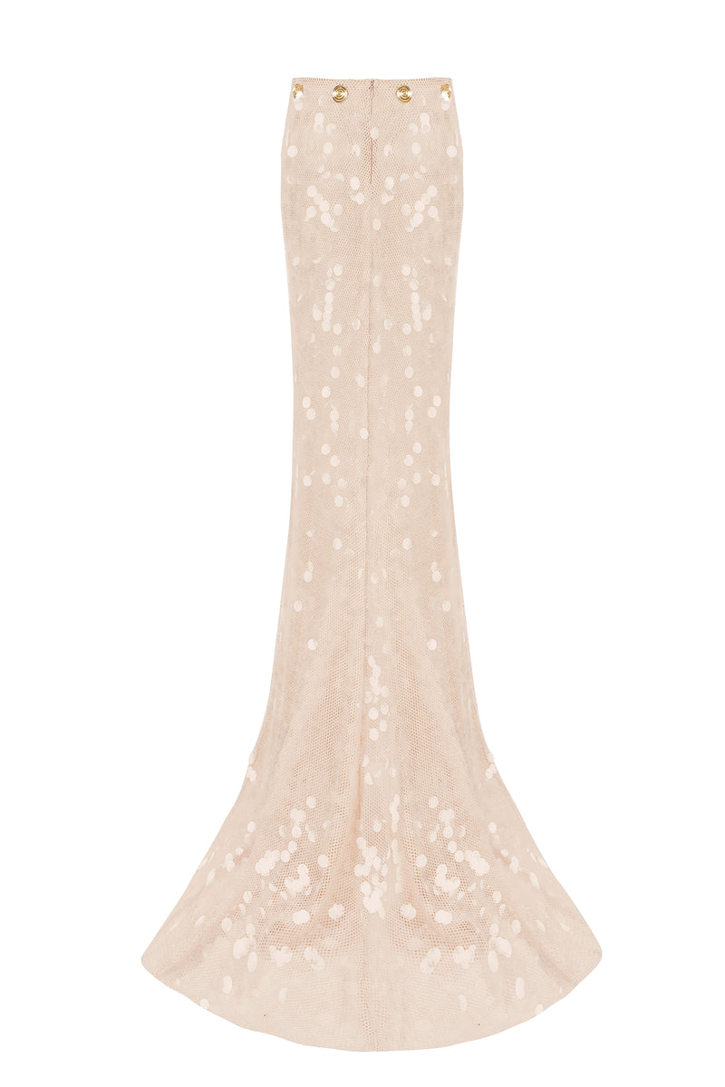 LOW RISE SEQUIN MAXI SKIRT