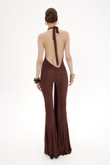 PLUNGING V NECK JUMPSUIT