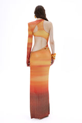 ONE SHOULDER SUNSET MAXI DRESS