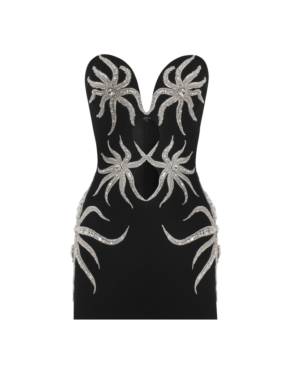 VELVET MINI DRESS EMBELLISHED WITH FARDA FLOWERS Fardaofficial VELVET MINI DRESS EMBELLISHED WITH FARDA FLOWERS Fardaofficial