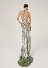 SHIMMERY GREEN SEQUIN MAXI DRESS