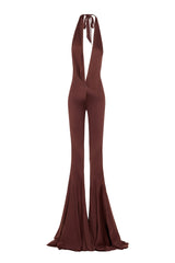 PLUNGING V NECK JUMPSUIT