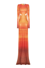 LONG SLEEVE SUNSET MAXI DRESS