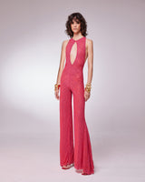 3-COLOUR STONE TRIM JUMPSUIT